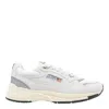 Autry White And Silver Leather Hyperway Sneakers In White