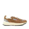 Autry Hyperway Sneakers In Mesh And Suede Cigar And Silver In Brown