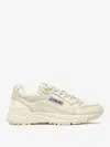Autry Hyperway Sneakers In Whisper White Laminated Leather And Mesh In White