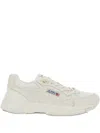 Autry White Leather And Mesh Hyperway Sneakers In White