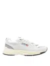 Autry White And Silver Leather Hyperway Sneakers In White