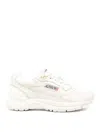 Autry Hyperway Sneakers In Whisper White Laminated Leather And Mesh In Neutral