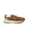 Autry Light Brown Lace-up Sneaker In Brown