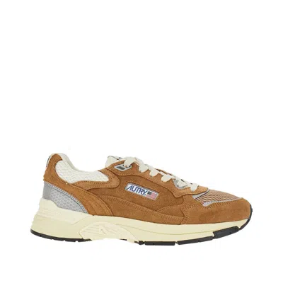 Autry 'hyperway' Suede Leather And Mesh Sneakers