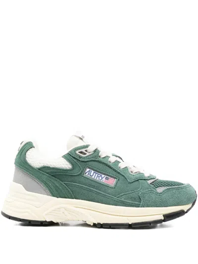 Autry Hyperway Suede Sneakers In Green