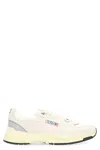 Autry White And Silver Leather Hyperway Sneakers In White