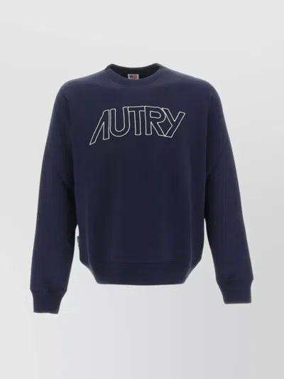 Autry Icon Man Crew Neck Sweatshirt In Black