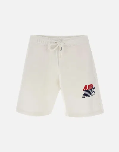 Autry Iconic Action White Cotton Shorts