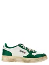 AUTRY AUTRY INTERNATIONAL SRL AUTRY IN WHITE AND GREEN LEATHER WITH WORN EFFECT