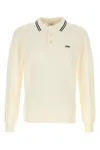Autry Ivory Knit Polo Shirt In Neutral