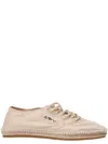 Autry Ivory Lace Up Sneakers In Nude