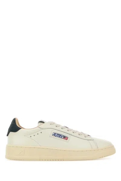 Autry Ivory Leather Dallas Sneakers In Neutral