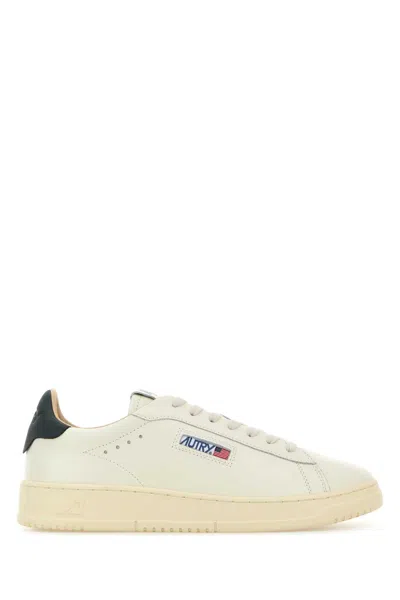 Autry Ivory Leather Dallas Sneakers In White