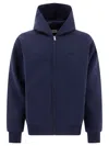 Autry Hooded Jackets With Ribbed Cuffs And Side Pockets In Blue