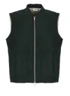 Autry Crewneck Wool Blend Vest With Logo Patch In Green