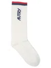 Autry Jacquard Logo Socks In Yellow