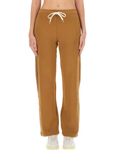 Autry Jogger Pants With Logo In Brown