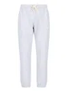 Autry Straight Leg Trousers With Elastic Waistband And Cuffs In Grey