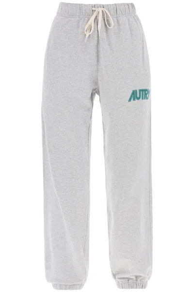 Autry Sporty Pants With Printed Logo In Grey