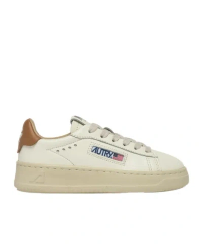 Autry Kids Dallas Logo Patch Low Top Sneakers In White