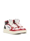 Autry Panelled Hi-top Leather Sneakers In White