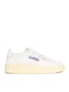 Autry Kidstripes White Low Top Sneakers With Patch Logo On The Tongue And On The Side In Leather Boy In White