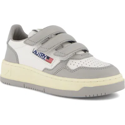Autry Kidstripes Low Trainer In White/light Grey Heather