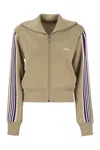 Autry Knitted Tennis-style Zip Sweatshirt In Green