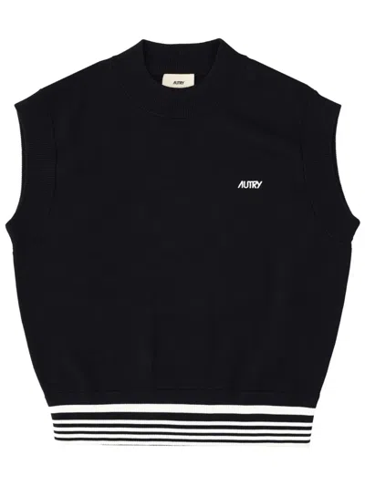 Autry Knitted Tops. In Blue