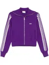 Autry Knitted Track Jacket Stripe Detailing In Purple