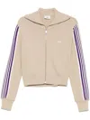 Autry Knitted Zip-up Sweatshirt In Knit Sand