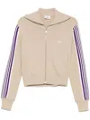 Autry Knitted Zip-up Sweatshirt In Neutrals