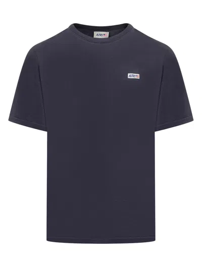 Autry Label T-shirt In Blue