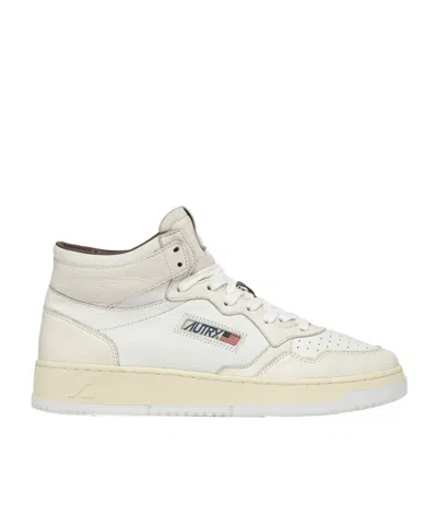 Autry Lace-up High-top Casual Shoes In White