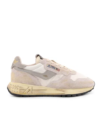 Autry Lace-up Low-cut Casual Shoes In Nude