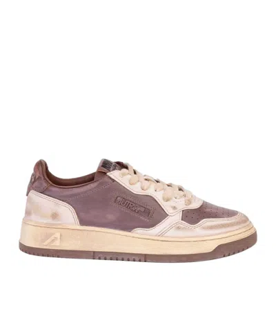Autry Lace-up Low-cut Casual Shoes In Nude