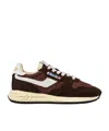 Autry Reelwind Low Panelled Suede Sneakers In Black