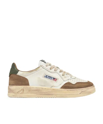 Autry Lace-up Low-cut Sneakers In Nude