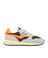 Autry White And Orange Suede And Nylon Reelwind Low Sneakers In Nude