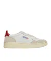 Autry 'medalist' White Low Top Sneakers With Logo Patch On Tongue And Side In Nude