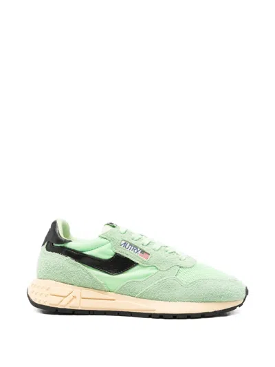Autry Reelwind Low Sneakers Flat Rubber Sole In Green