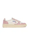 Autry Medalist Bi-color Leather Sneakers In Nude