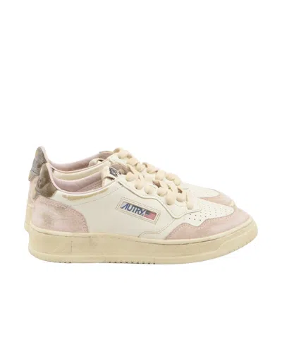 Autry Laced Sneakers In Nude