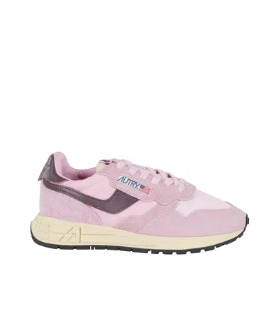 Autry Laced Sneakers In Pink