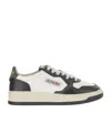 Autry Medalist Low Sneakers In Calf Leather With Perforated Toe In White