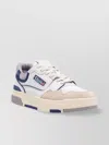 Autry White Low Top Sneakers With Blue Details And Logo Patch
