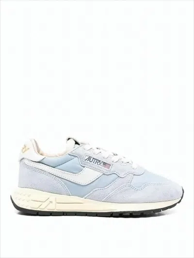 Autry Layered Light Blue Suede And Nylon Sneakers In Multi