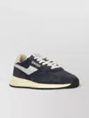Autry Leather And Fabric Sneakers With Metallic Inserts