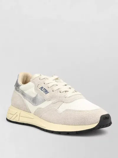 Autry Leather And Nylon Low-top Sneakers In Neutral
