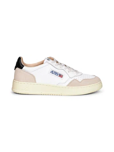 Autry Leather And Suede Medalist Low Sneakers In White